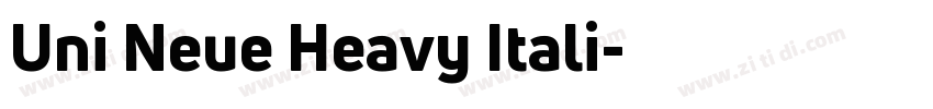 Uni Neue Heavy Itali字体转换